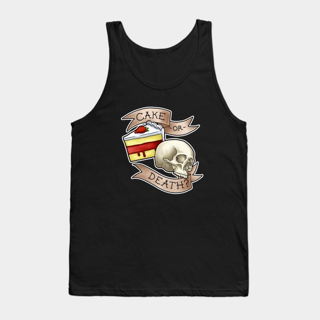 Cake or Death? Tank Top by katymakesthings